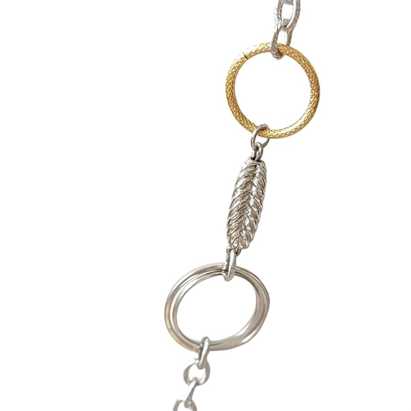 LIA Sophia Silver and Gold Tone Beaded Necklace - Picture 4 of 7